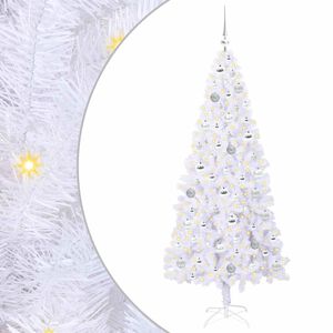 vidaXL K&uuml;nstlicher Weihnachtsbaum Wei&szlig; 180 cm PVC und Stahl