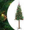 vidaXL Schlanker Weihnachtsbaum mit 150 LEDs mit St&auml;nder Gr&uuml;n 150 cm
