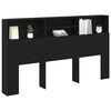 vidaXL Kopfteil Schrank Schwarz Eichen-Optik 180 x 19 x 103,5 cm