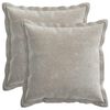 vidaXL Kissenbezug 2 stk. HOUTEN Hellgrau 40 x 40 cm Chenille-Stoff