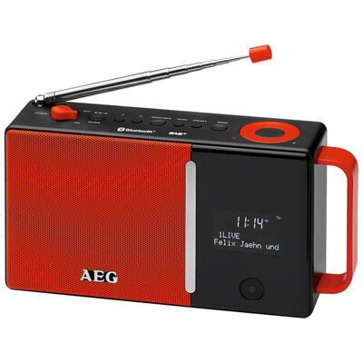 AEG Digital DAB+ Radio DAB 4158 Rot und Schwarz