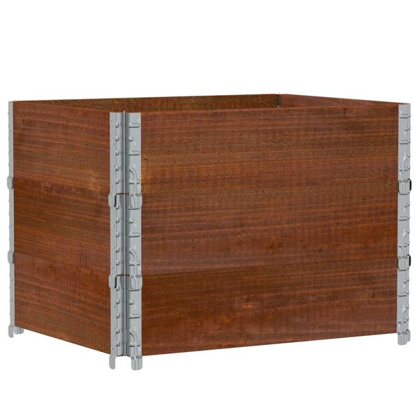 vidaXL Pflanzkasten Braun 80x60 cm Massivholz Kiefer
