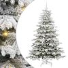 vidaXL K&uuml;nstlicher klappbarer Weihnachtsbaum Wei&szlig; 210 cm PE und PVC