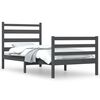 vidaXL Massivholzbett Kiefer 90x200 cm Grau