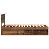 vidaXL Bettrahmen mit Kopfteil Altholz 75 x 190 cm Holzwerkstoff