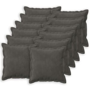 vidaXL Kissen mit Kissen HOUTEN 12 Stk. Dunkelgrau Samt
