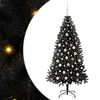 vidaXL Weihnachtsbaum Schwarz 180 cm PVC