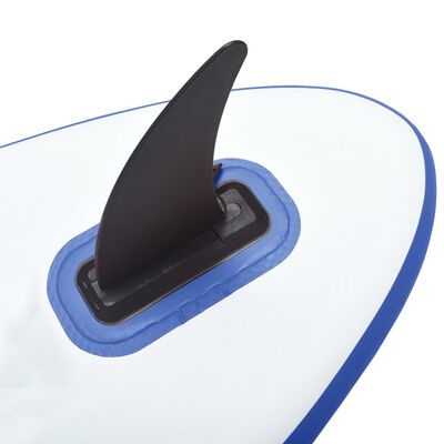 vidaXL Aufblasbares SUP-Board mit Segel Set Blau und Weiß