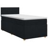 vidaXL Boxspringbett mit Matratze Schwarz 90 x 200 cm Stoff