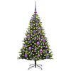 vidaXL K&uuml;nstlicher geflammter Weihnachtsbaum 150 LEDs Gr&uuml;n 120 cm