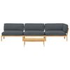 vidaXL Sofa Set mit Kissen Uni 4 pcs Anthrazit Massivholz Akazie
