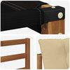vidaXL Outdoor-Sofagarnitur mit Kissen 4 pcs Natur und Beige