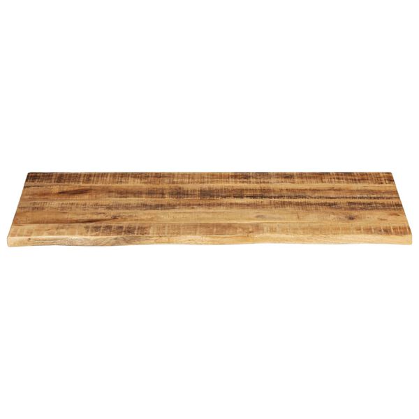 vidaXL Tischplatte 110x60x2,5 cm Baumkante Massivholz Raues Mangoholz