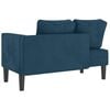 vidaXL Chaiselongue mit Kissen Blau Samt