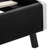 vidaXL Bettgestell mit LED Schwarz Kunstleder 90x200 cm