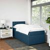 vidaXL Boxspringbett mit Matratze Blau 90x200 cm Samt