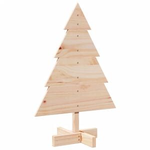 vidaXL Weihnachtsbaum Holz zum Schm&uuml;cken 70 cm Massivholz