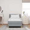 vidaXL Boxspringbett mit Matratze Hellgrau 200 x 100 cm Stoff