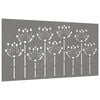 vidaXL Garten-Wanddeko 105x55 cm Cortenstahl Blumen-Design