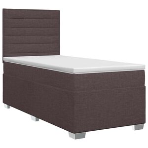 vidaXL Boxspringbett mit Matratze Dunkelbraun 80 x 200 cm Stoff