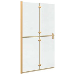 vidaXL Walk-in Duschwand Gold 110 x 6,5 x 190 cm Energiesparendes Glas
