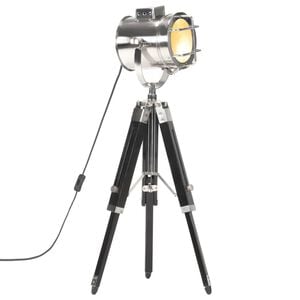 vidaXL Stativlampe Schwarz Mango Massivholz 69 cm
