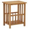 vidaXL Zeitungstisch 45x35x55 cm Eiche Massivholz