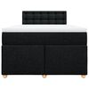 vidaXL Boxspringbett mit Matratze Schwarz 120x200 cm Stoff
