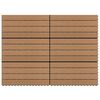 vidaXL Terrassenfliese 6 pcs Braun 60 x 30 cm WPC