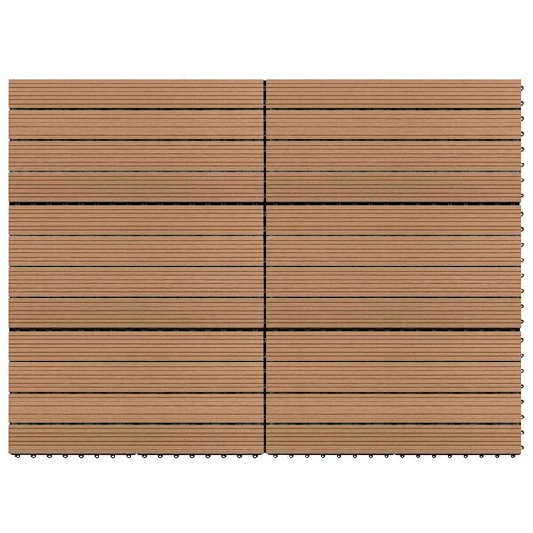 vidaXL Terrassenfliese 6 pcs Braun 60 x 30 cm WPC