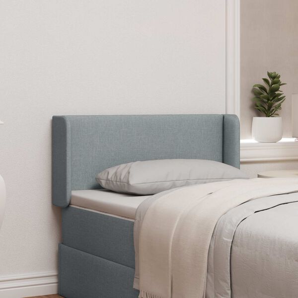 vidaXL Kopfteil Ohr mit Kopfteil Grau 40,5 x 40,5 x 4 cm Stoff