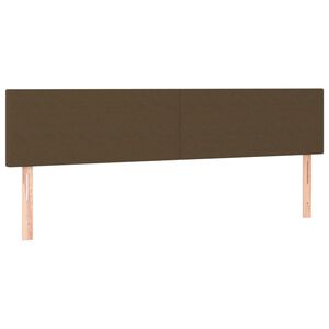vidaXL Kopfteile Dunkelbraun 200x5x78/88 cm Stoff
