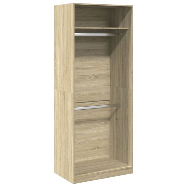 vidaXL Kleiderschrank Sonoma-Eiche 80x50x200 cm Holzwerkstoff