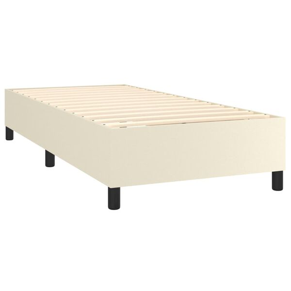 vidaXL Boxspringbettgestell Creme 100x200 cm Kunstleder