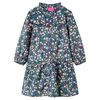 vidaXL Kinderkleid mit Langen &Auml;rmeln Dunkelblau 116