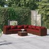 vidaXL 8-tlg. Garten-Lounge-Set mit Kissen Poly Rattan Braun