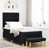 vidaXL Boxspringbett mit Matratze Schwarz 80 x 200 cm Stoff