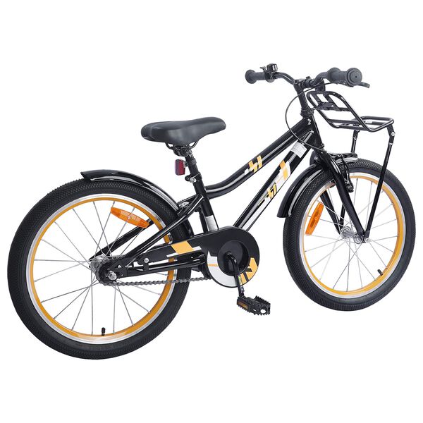 vidaXL Kinderfahrrad 18 Zoll f&uuml;r 5-7 Jahre alt Orange Schwarz