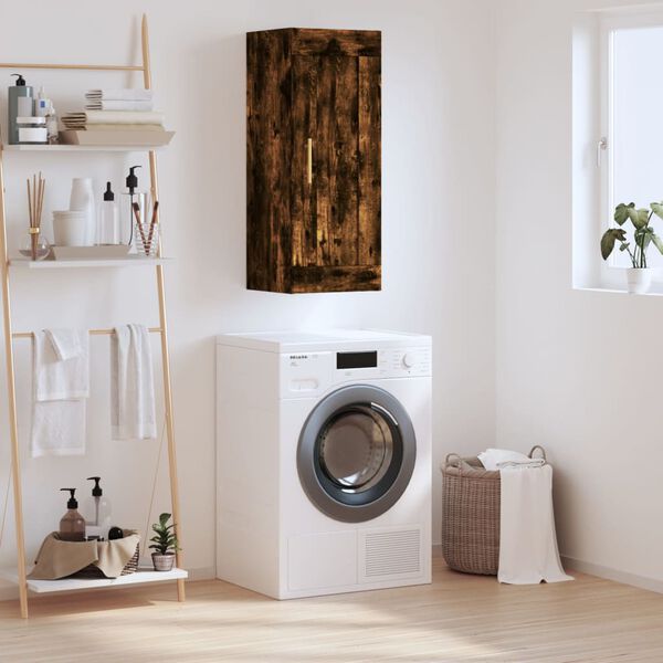 vidaXL Wandschrank R&auml;uchereiche 34,5x34x90 cm Holzwerkstoff