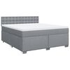 vidaXL Boxspringbett mit Matratze Hellgrau 180x200 cm Stoff