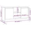 vidaXL TV-Schrank Betongrau 102x37,5x52,5 cm Holzwerkstoff