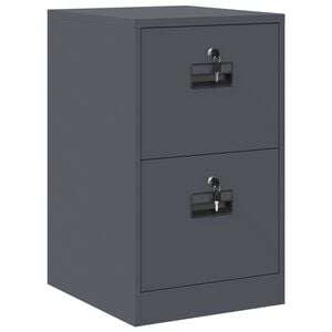 vidaXL Aktenschrank Anthrazit 44 x 50 x 74,5 cm Kaltgewalzter Stahl