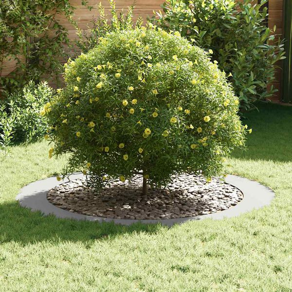 vidaXL geeignet f&uuml;r flache Baumringe 5 pcs Wei&szlig; &Oslash;90 / 120 cm Stahl