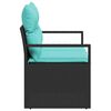 vidaXL Garten-Sofa mit Kissen 120 x 62 x 69 cm Poly-Rattan