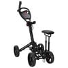 vidaXL Golf-Dolly mit Sitz Schwarz 85 x 67 x 114 cm Aluminium
