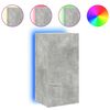 vidaXL TV-Wandschrank mit LED-Leuchten Betongrau 40,5x35x80 cm