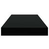 vidaXL Schweberegale 2 Stk. Schwarz 50x23x3,8 cm MDF