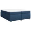 vidaXL Boxspringbett mit Matratze Blau 200x200 cm Stoff