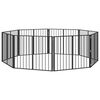 vidaXL Hundetor 8 stk. Schwarz 100 x 80 cm Verzinkter Stahl