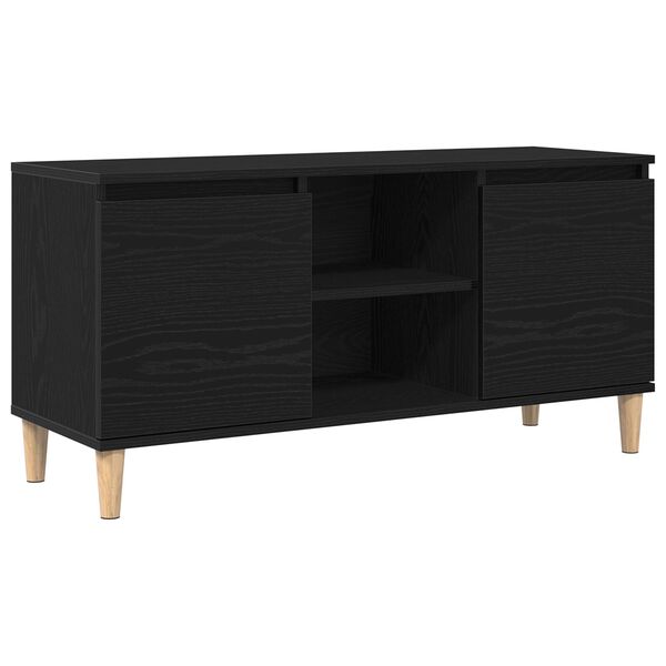 vidaXL TV-Schr&auml;nk Schwarz Eichen-Optik 102 x 35 x 50 cm Holzwerkstoff